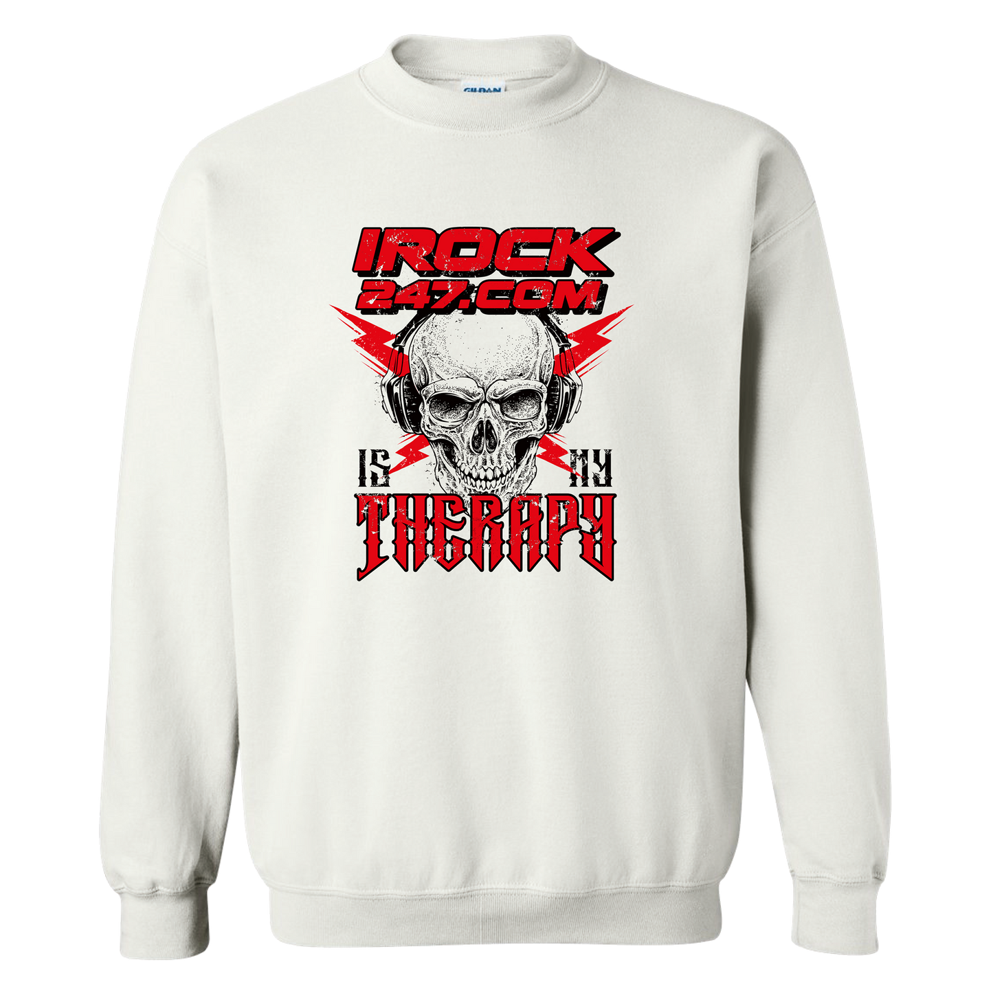 Crewneck unisexe - IROCK 247.COM IS MY THERAPY